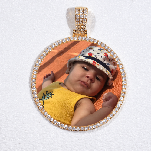 MEDIUM 3D CIRCLE CUSTOM PICTURE PENDANT