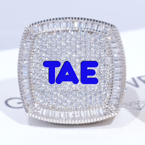 CUSTOM LETTER 3D ICED RING