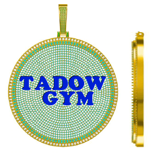 CUSTOM LETTER NECKLACE 3D BIG DISC