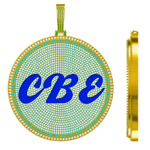 CUSTOM LETTER NECKLACE 3D BIG DISC