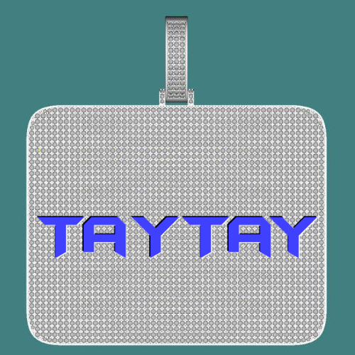 CUSTOM LETTER NECKLACE 3D BIG SQUARE