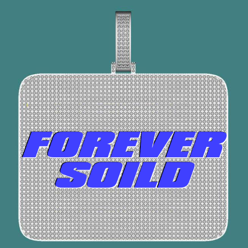 CUSTOM LETTER NECKLACE 3D BIG SQUARE