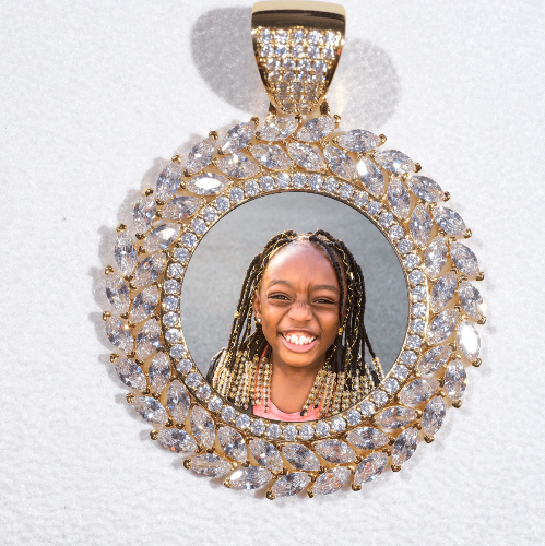 Large 3D Wheat Ear Custom Picture Pendant