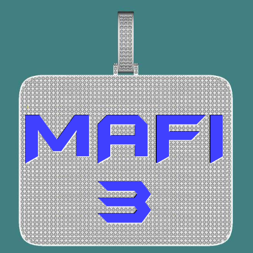 CUSTOM LETTER NECKLACE 3D BIG SQUARE