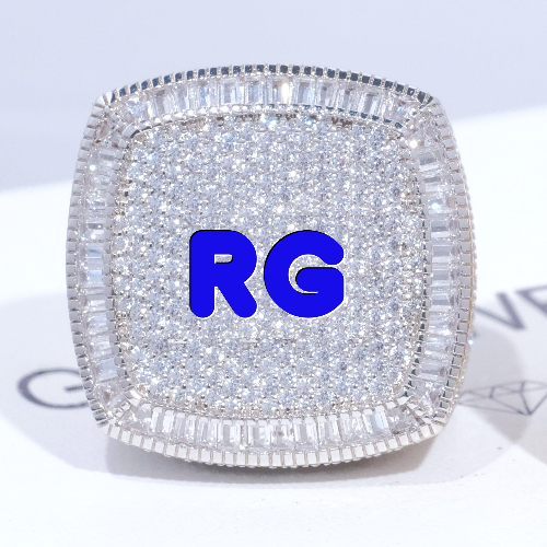 CUSTOM LETTER 3D ICED RING