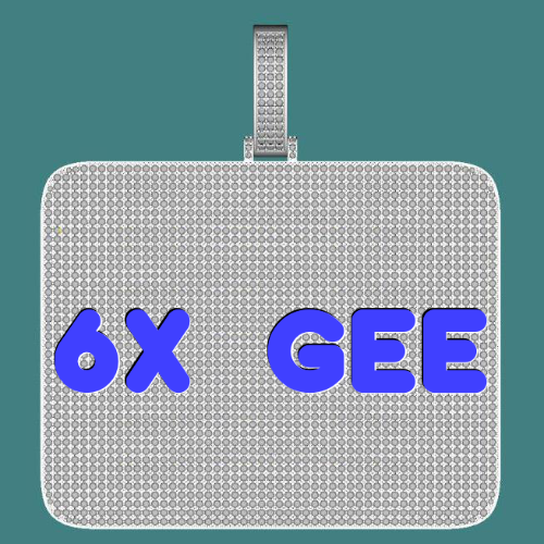 CUSTOM LETTER NECKLACE 3D BIG SQUARE
