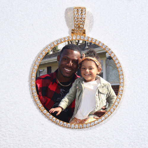 MEDIUM 3D CIRCLE CUSTOM PICTURE PENDANT