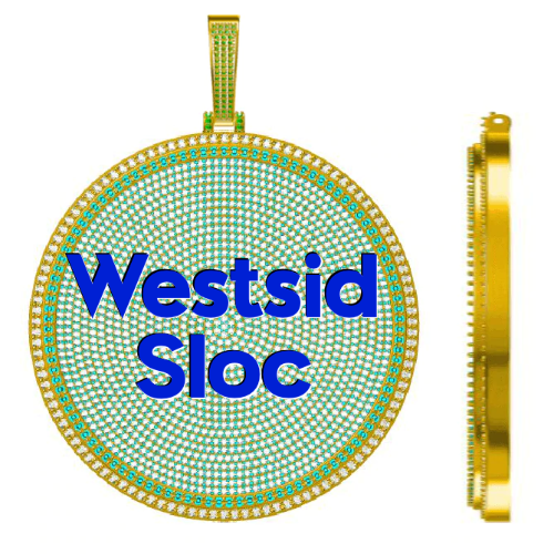 CUSTOM LETTER NECKLACE 3D BIG DISC