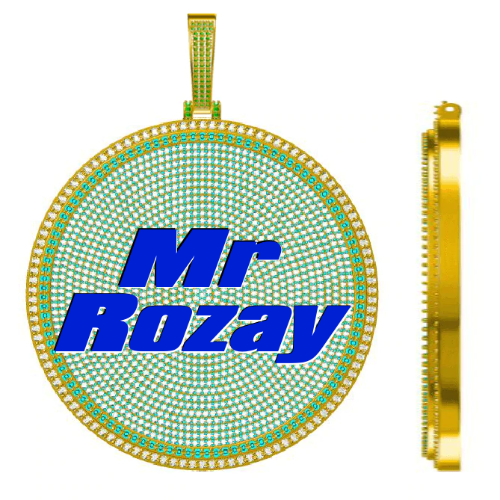 CUSTOM LETTER NECKLACE 3D BIG DISC