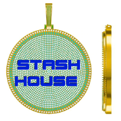 CUSTOM LETTER NECKLACE 3D BIG DISC