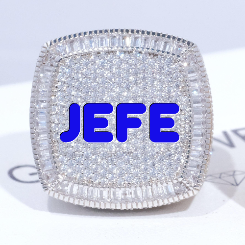 CUSTOM LETTER 3D ICED RING