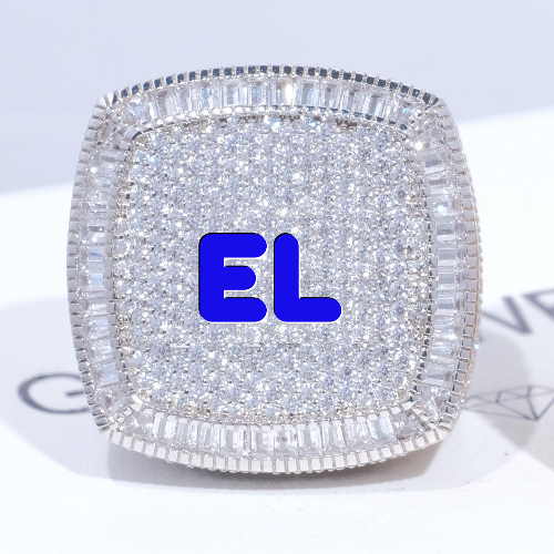 CUSTOM LETTER 3D ICED RING