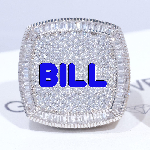 CUSTOM LETTER 3D ICED RING