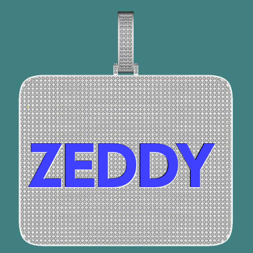 CUSTOM LETTER NECKLACE 3D BIG SQUARE