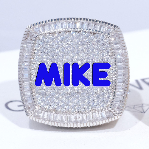 CUSTOM LETTER 3D ICED RING