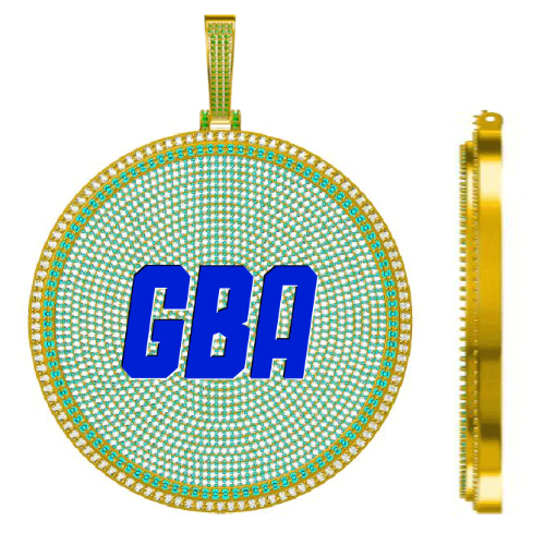 CUSTOM LETTER NECKLACE 3D BIG DISC