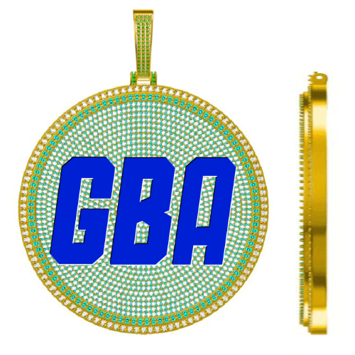CUSTOM LETTER NECKLACE 3D BIG DISC