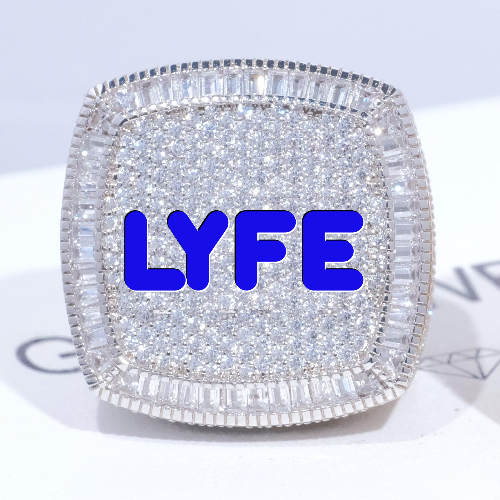 CUSTOM LETTER 3D ICED RING