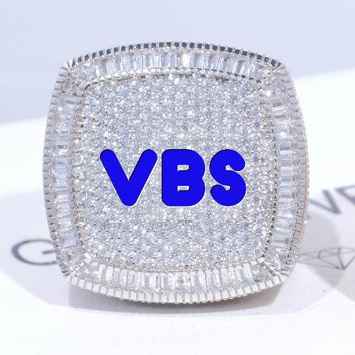 CUSTOM LETTER 3D ICED RING