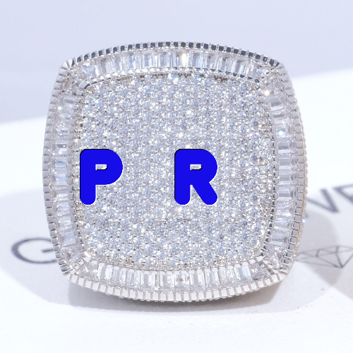 CUSTOM LETTER 3D ICED RING