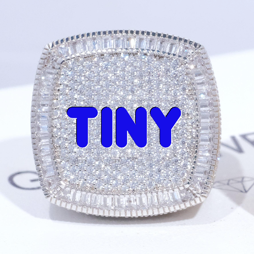 CUSTOM LETTER 3D ICED RING