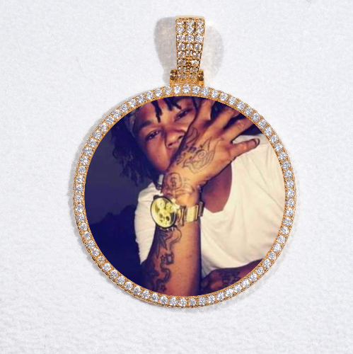 MEDIUM 3D CIRCLE CUSTOM PICTURE PENDANT
