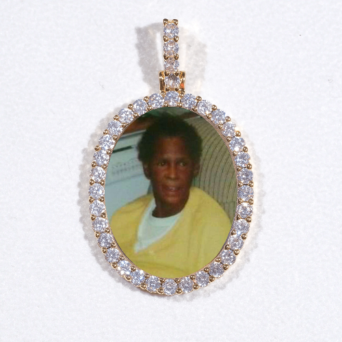 3D Oval Custom Picture Pendant