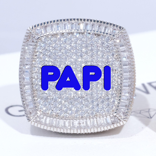 CUSTOM LETTER 3D ICED RING