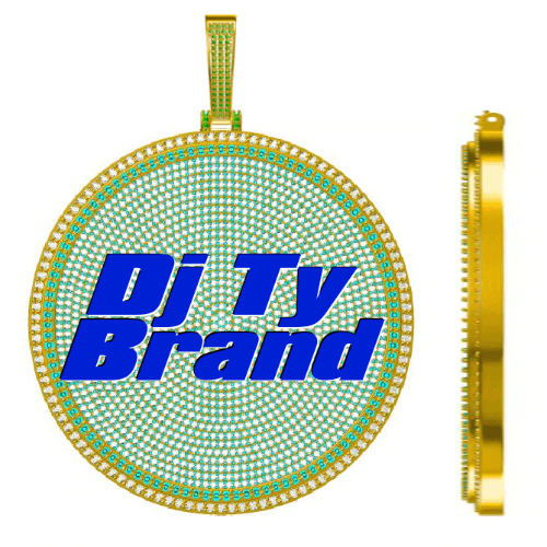 CUSTOM LETTER NECKLACE 3D BIG DISC