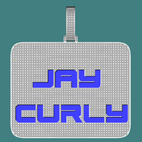 CUSTOM LETTER NECKLACE 3D BIG SQUARE