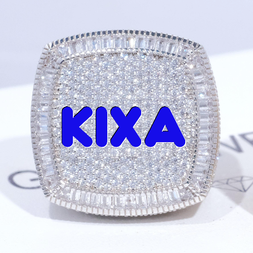 CUSTOM LETTER 3D ICED RING