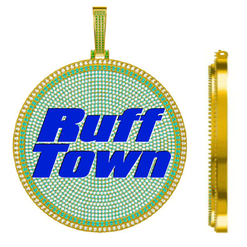 CUSTOM LETTER NECKLACE 3D BIG DISC