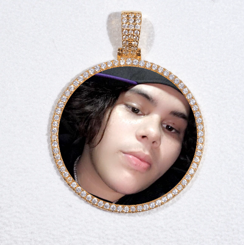 MEDIUM 3D CIRCLE CUSTOM PICTURE PENDANT