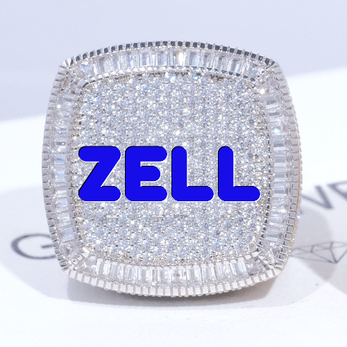 CUSTOM LETTER 3D ICED RING