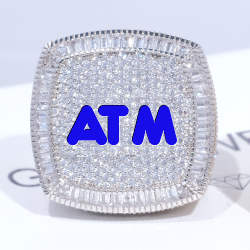 CUSTOM LETTER 3D ICED RING