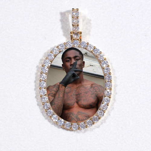 3D Oval Custom Picture Pendant