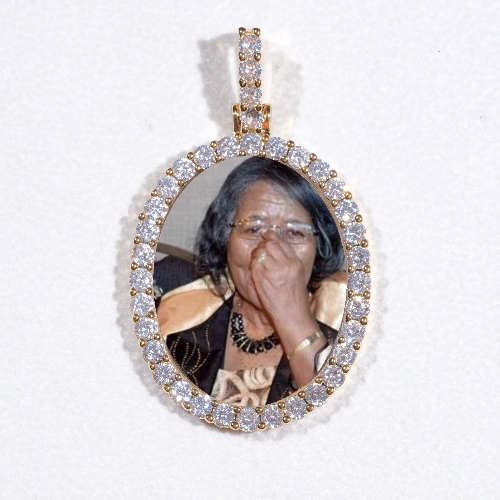 3D Oval Custom Picture Pendant