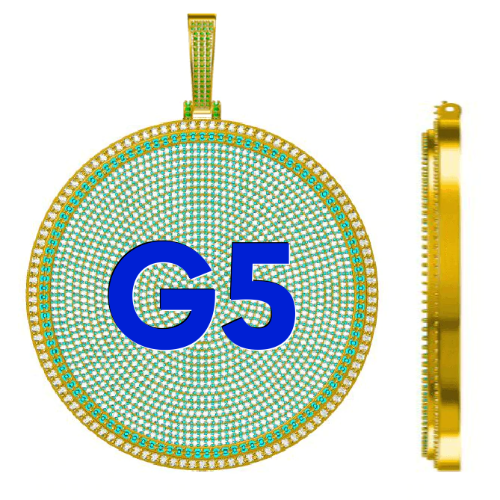 CUSTOM LETTER NECKLACE 3D BIG DISC