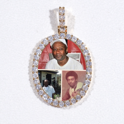 3D Oval Custom Picture Pendant
