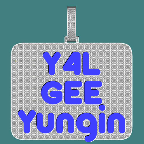 CUSTOM LETTER NECKLACE 3D BIG SQUARE