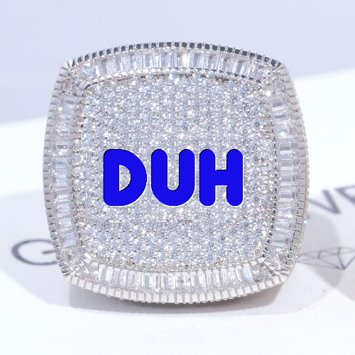 CUSTOM LETTER 3D ICED RING