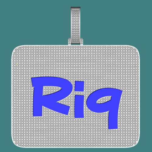 CUSTOM LETTER NECKLACE 3D BIG SQUARE