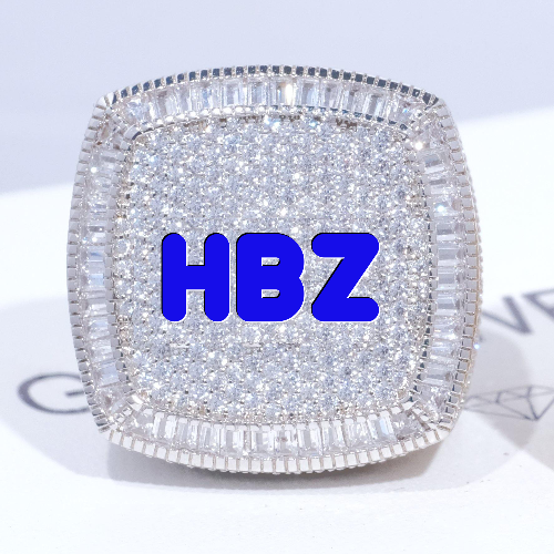 CUSTOM LETTER 3D ICED RING