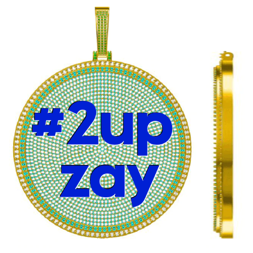 CUSTOM LETTER NECKLACE 3D BIG DISC