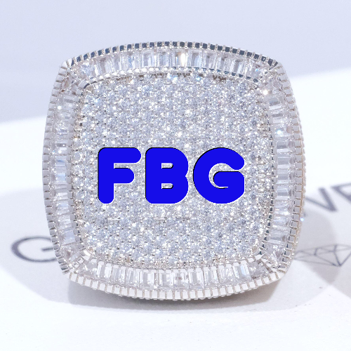 CUSTOM LETTER 3D ICED RING