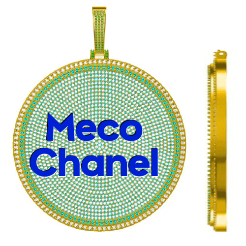 CUSTOM LETTER NECKLACE 3D BIG DISC