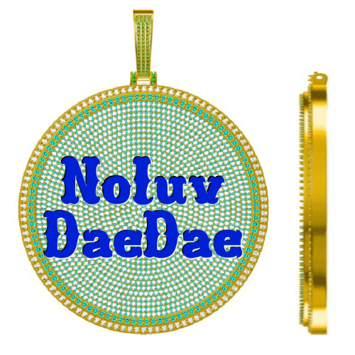 CUSTOM LETTER NECKLACE 3D BIG DISC
