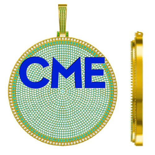 CUSTOM LETTER NECKLACE 3D BIG DISC
