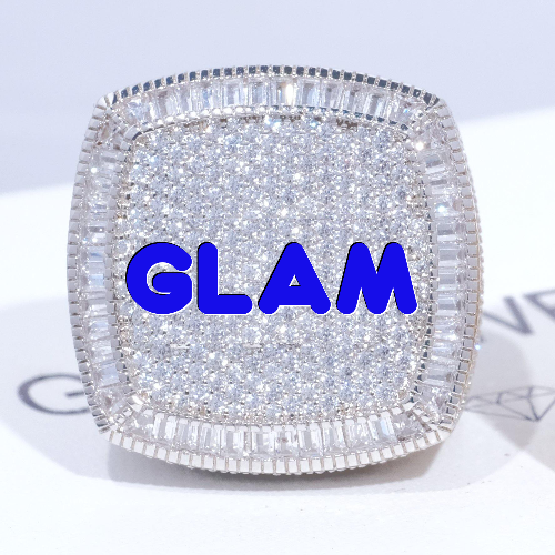 CUSTOM LETTER 3D ICED RING