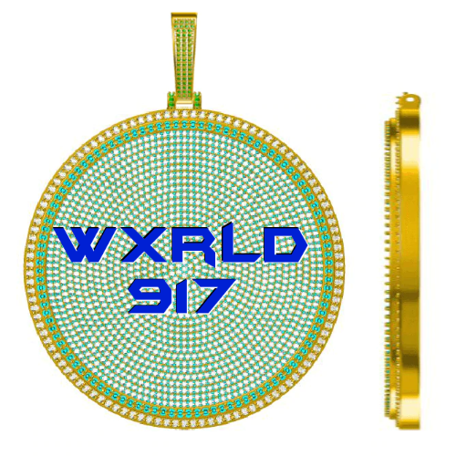 CUSTOM LETTER NECKLACE 3D BIG DISC